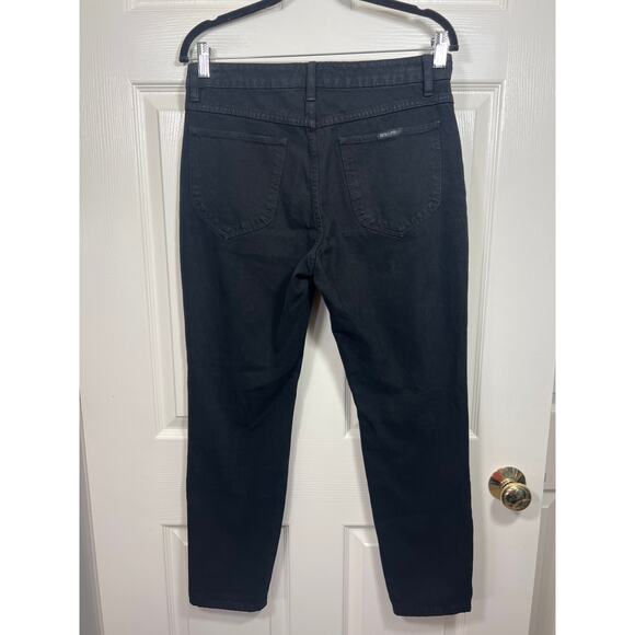 Rollas Miller Black Distressed Ankle Skinny Mid rise Non Stretch Fitted Jeans 29 - Picture 5 of 9